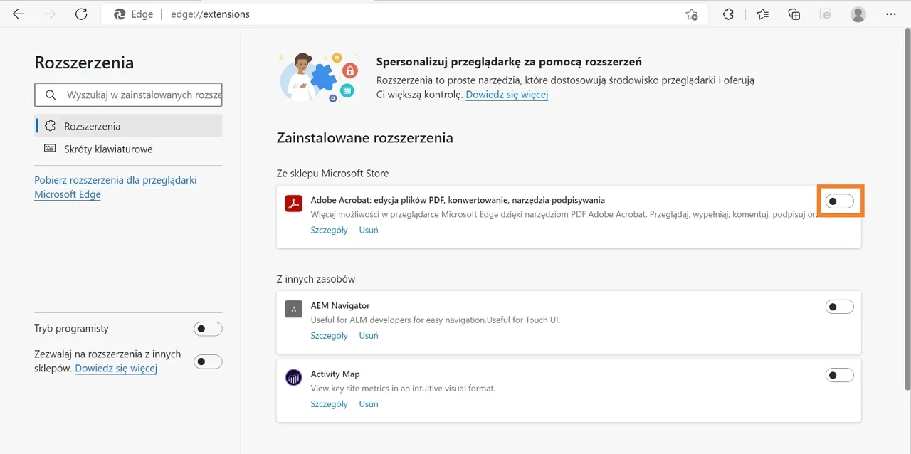 Dlaczego PDF otwiera się w przeglądarce i jak to zmienić?