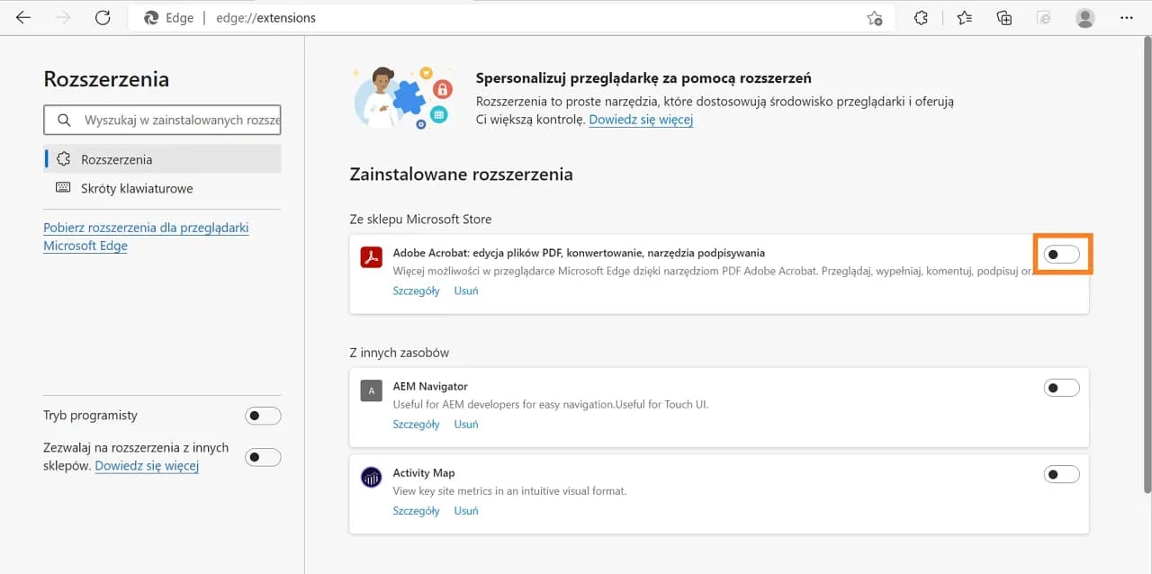 Dlaczego PDF otwiera się w przeglądarce i jak to zmienić?