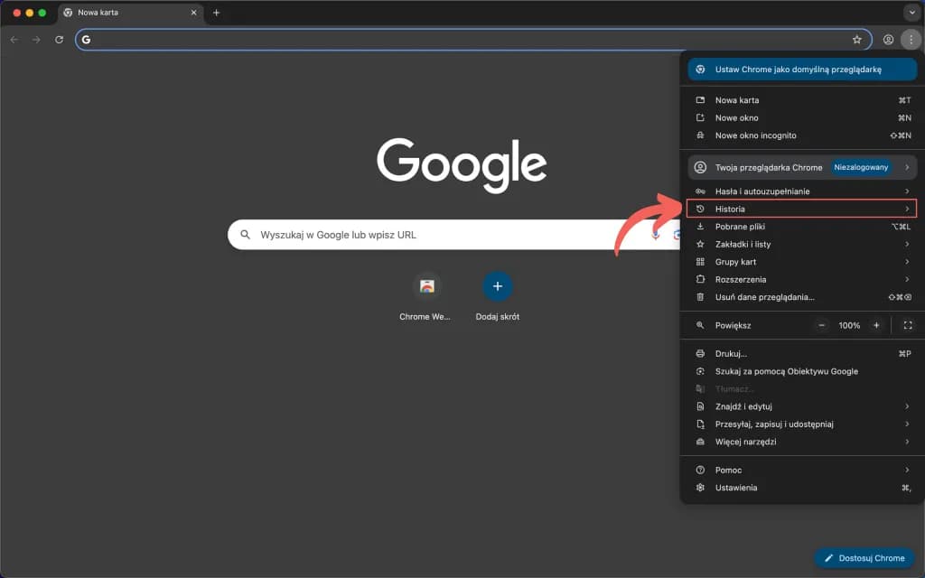Jak usunąć historię przeglądarki Google i chronić swoją prywatność